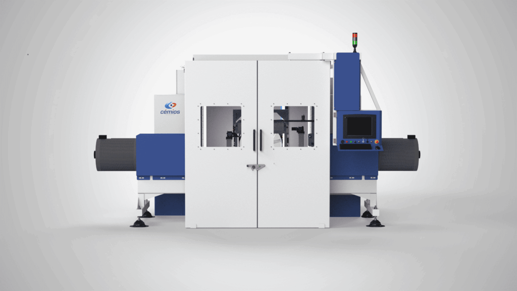 Banc d’essais de groupes motopropulseurs Cemios, conçu pour tester la performance et la consommation des moteurs électriques, avec pilotage climatique et simulation dynamique.